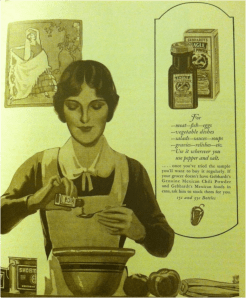 Gebhardt's chili powder advertisement from 'The Saturday Evening Post,' March 15, 1930