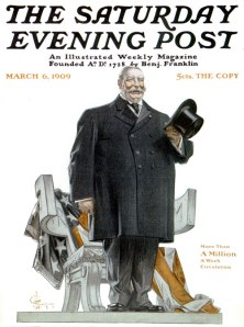 President Taft, as depicted by JC Leyendecker in the Saturday Evening Post, 6 March 1909 